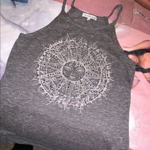 Grey and Silver Halter Top